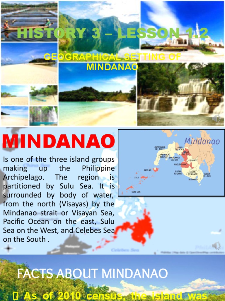 HIS003 LECTURE 2 Geographical Setting of Mindanao PDF Mindanao Asia