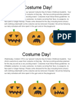 Costume Day Flyer