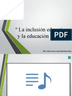 " La Inclusión Educativa y La Educación Especial