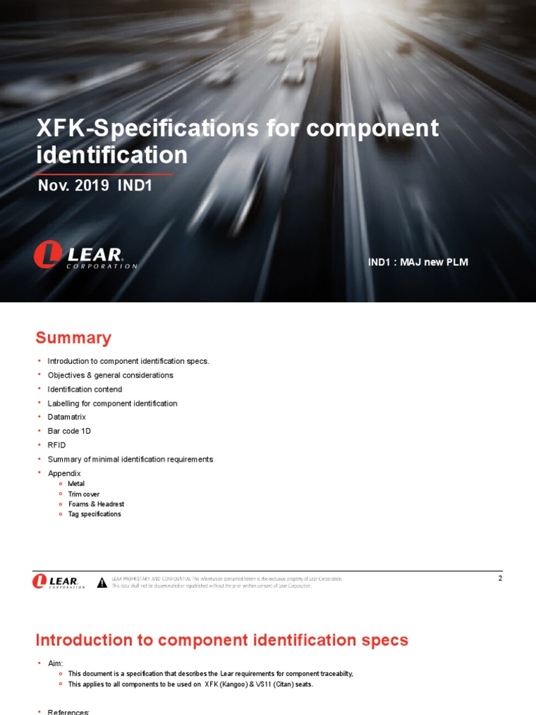 Component Identification Specs | PDF | Barcode | Radio Frequency ...