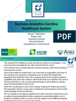 Business Analytics-Carolina Healthcare System