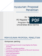 Kuliah 10 PENYUSUNAN PROPOSAL PENELITIAN