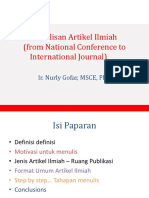 Kuliah 13 Penulisan Artikel Ilmiah