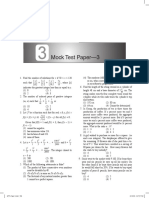 Mock Test Paper-3: X X X X