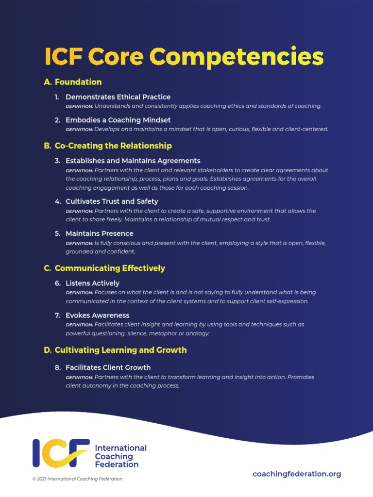 Updated ICF Core Competencies | PDF