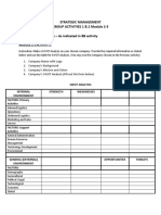 Strategic Management GROUP ACTIVITIES 1 & 2 Module 2-3 Deadline of Submission - As Indicated in BB Activity