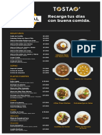 Tostao Central Menu