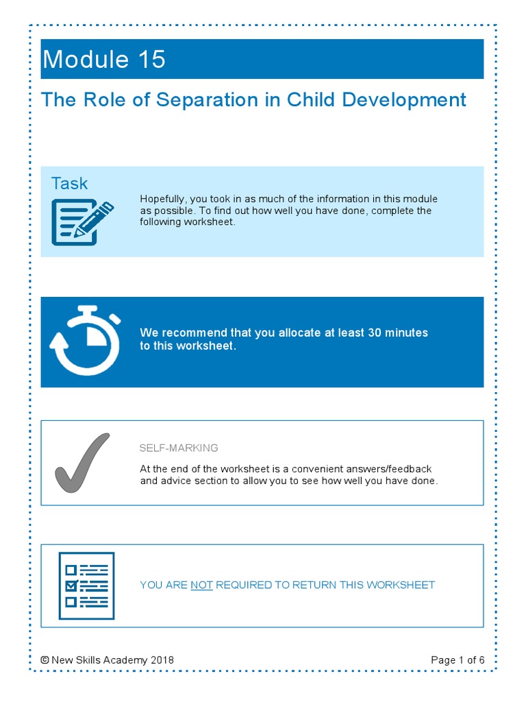 Child Psychology Worksheet Module 15 Pdf Worksheet Cognition