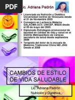 CAMBIOS DE ESTILO DE VIDA SALUDABLE
