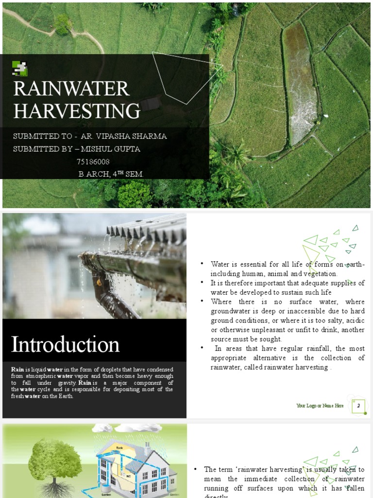 Rain Water Harvesting | PDF | Water | Surface Runoff