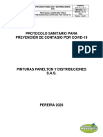 Protocolo COVID Pinturas Panelton