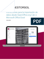 GESTORSOL Importacion Excel Calc