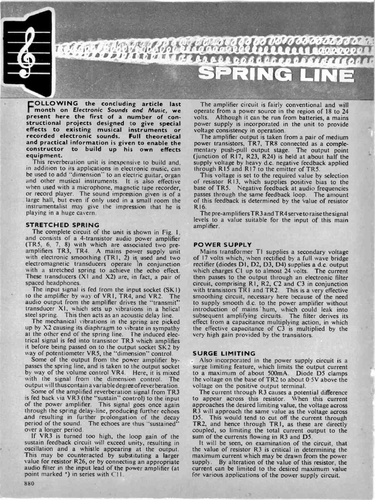 Practical-Electronics-1967-12 Spring Line Reverb | PDF | Amplifier ...