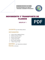 Informe# 4 Movimiento y Transporte de Fluidos