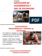 Calificación de Procedimientos Y Personal de Soldadura