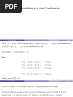 Matrix Representation For A Linear Transformation: Dr. A V Prajeesh