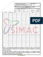 Certificado de Prueba de Gas