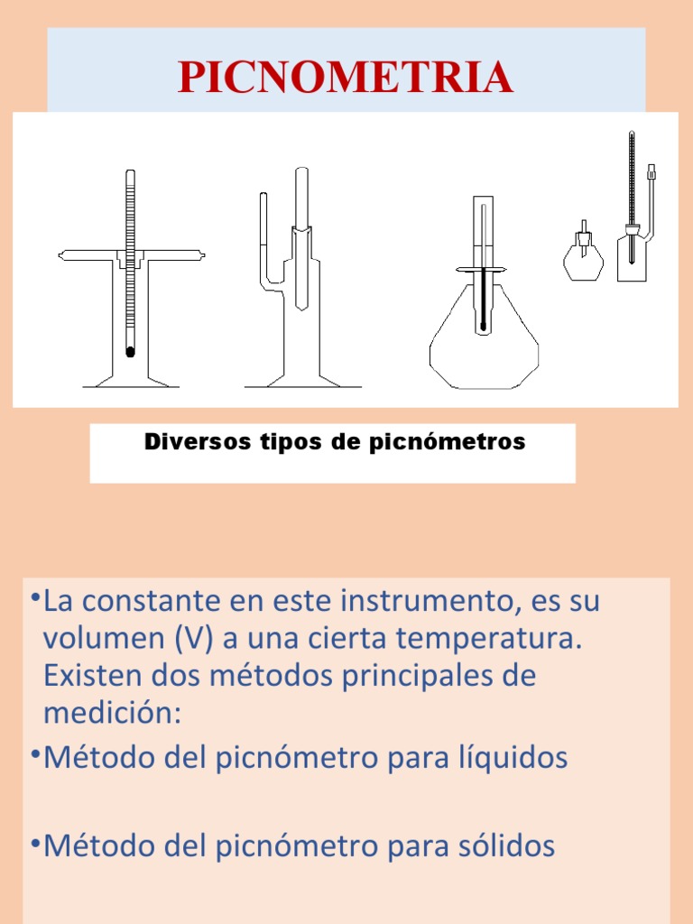 Métodos de Densidad con Picnómetro | PDF | Densidad | Masa