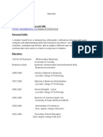 Appendix 1 - CV Muhammad Mehtaf 25 Rondini Avenue Luton LU3 1RR