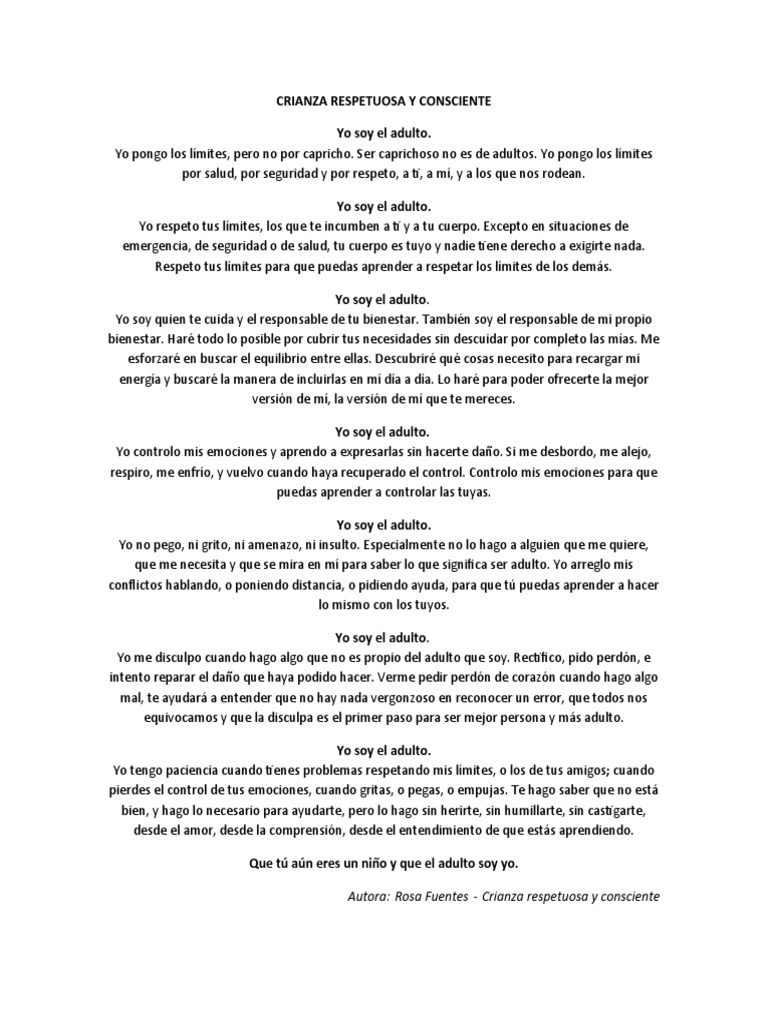 Crianza Respetuosa y Consciente | PDF | Adultos | Perdón