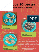 Combos de sushi a partir de R$19,89