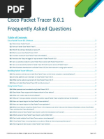 Cisco Packet Tracer 8.0.1 FAQ