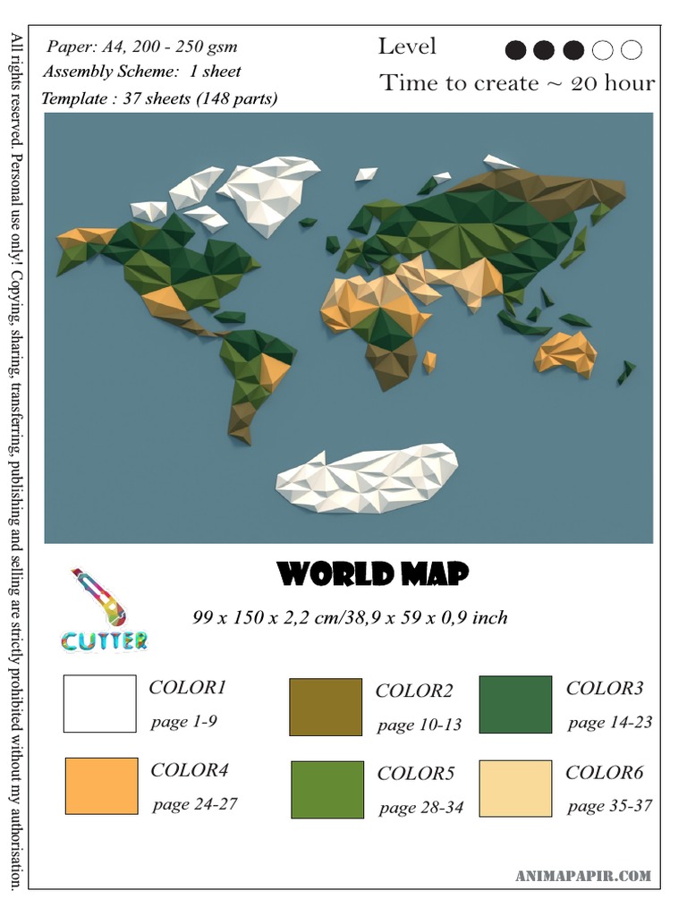 World MAP: Level Time To Create 20 Hour | PDF | Stationery ...