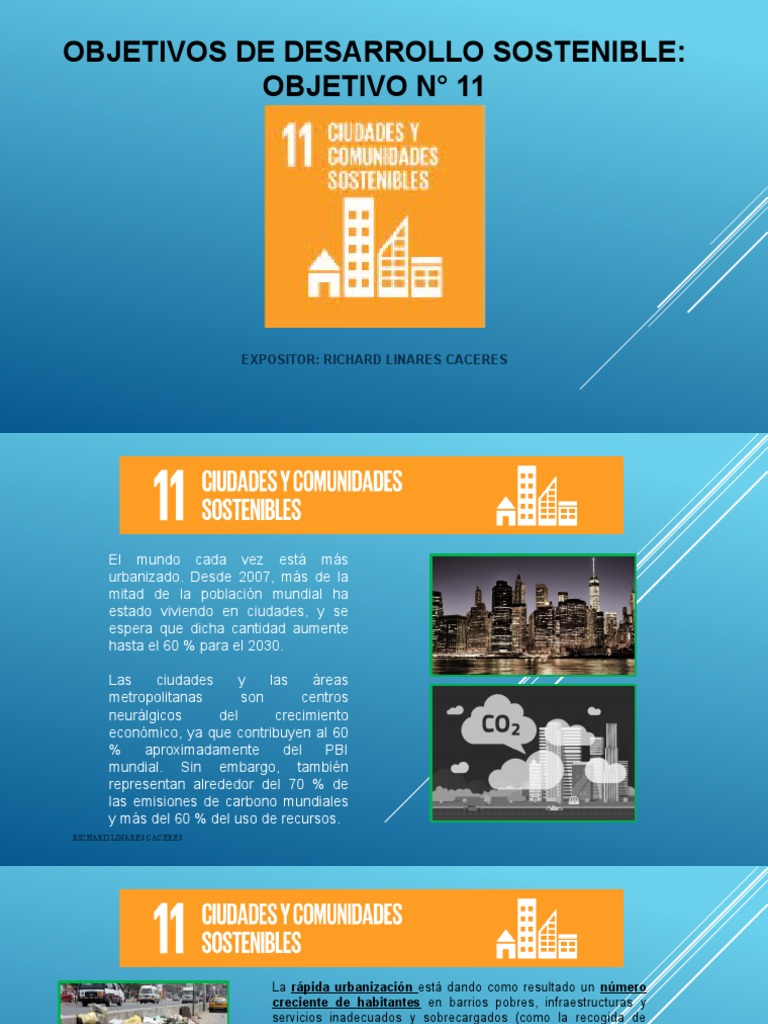 Objetivo 11 - Ciudades y Comunidades Sostenibles | PDF ...