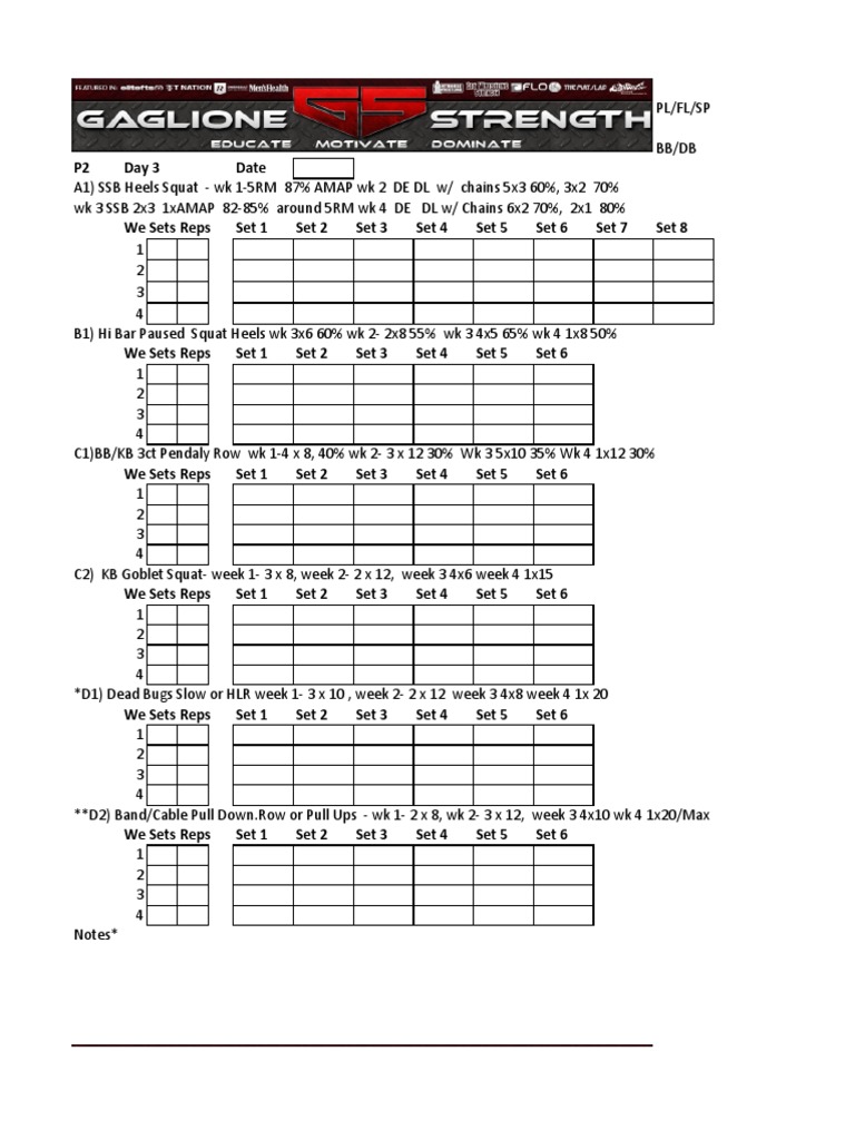 Powerlifting Training Program P2 | PDF | Individual Sports | Recreation
