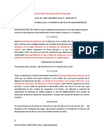 Memorial de Declaración de Parte Sin Absolucion de Posiciones Fuera Del Periodo Probatorio