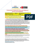 Promovemos La Reducción Del Uso Del Plástico en Nuestra Comunidad EXP.7-ACT-2 (3ro)