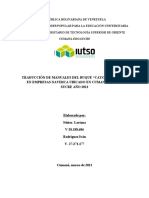 Traducción de Manuales Del Buque "Cayo Sombrero" en Empresas Navimca Ubicado en Cumaná Estado Sucre Año 2021
