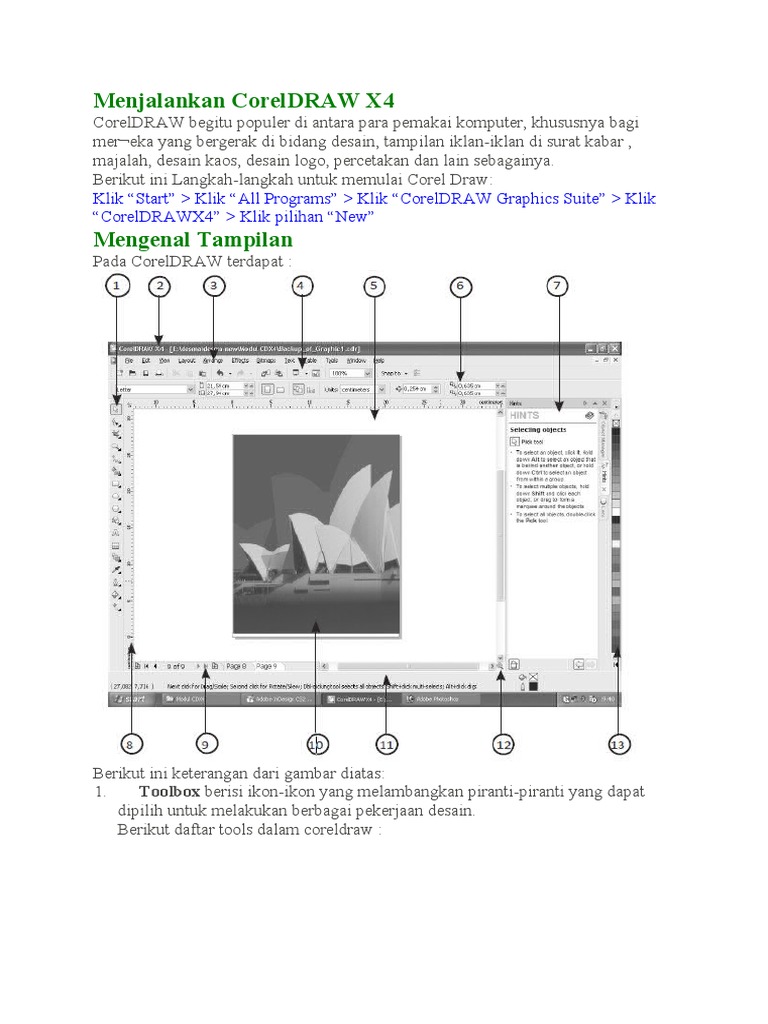 Panduan Dasar CorelDRAW X4 | PDF