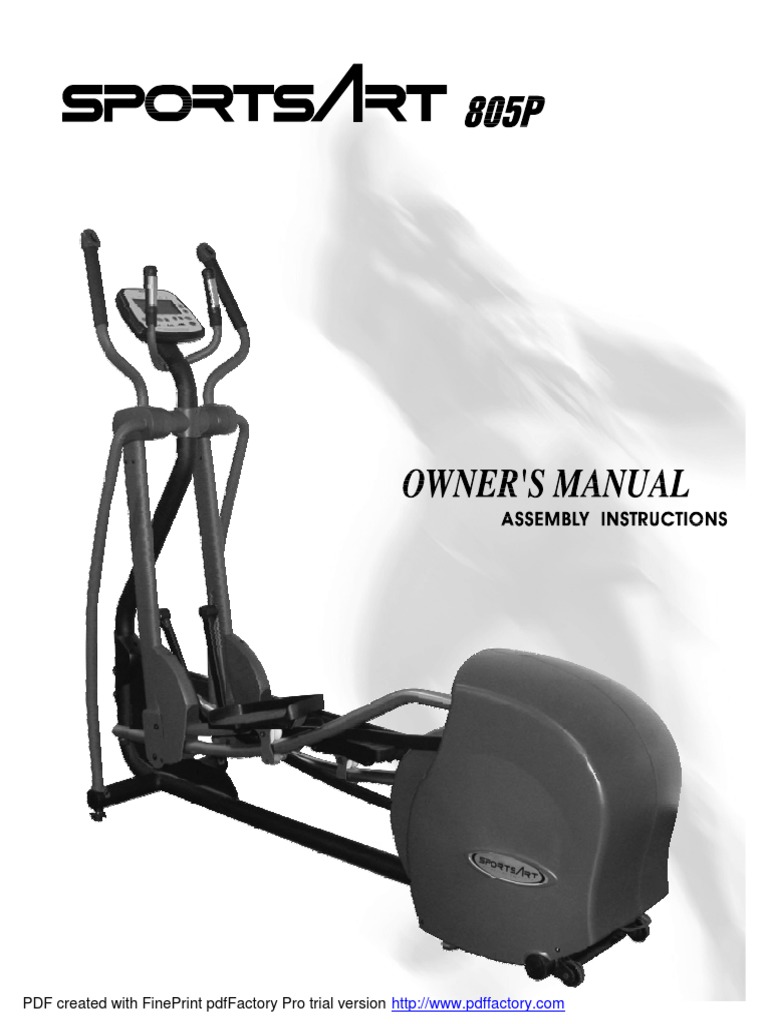 Product Support Sportsart Owners Manuals 805P Elliptical Owners