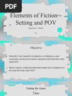 Elements of Fiction - Setting and POV: Quarter I - Week 6