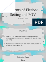 Elements of Fiction - Setting and POV: Quarter I - Week 6