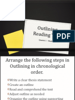 Outlining Reading Text: Quarter I - Week 3