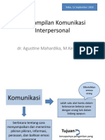 Keterampilan Komunikasi Interpersonal (Dr. Agustine M. M.Kes., SPKJ) .PPTM