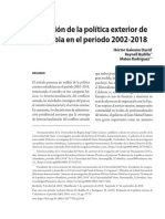 Política Exterior de Colombia 2002-2018