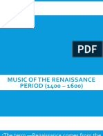 Music of The Renaissance Period