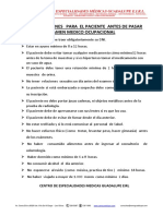 Recomendaciones para El Examen Medico Ocupacional