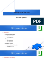 Strings and Arrays: Hendrik Speleers