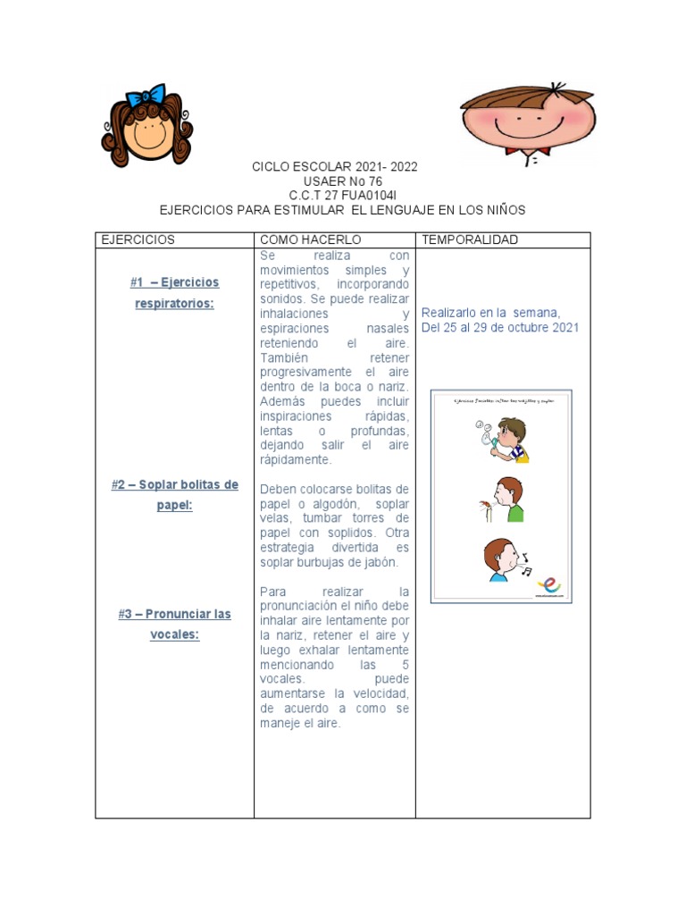 Ejercicios de Lenguaje 2 | Descargar gratis PDF | Ritmo | Vocal