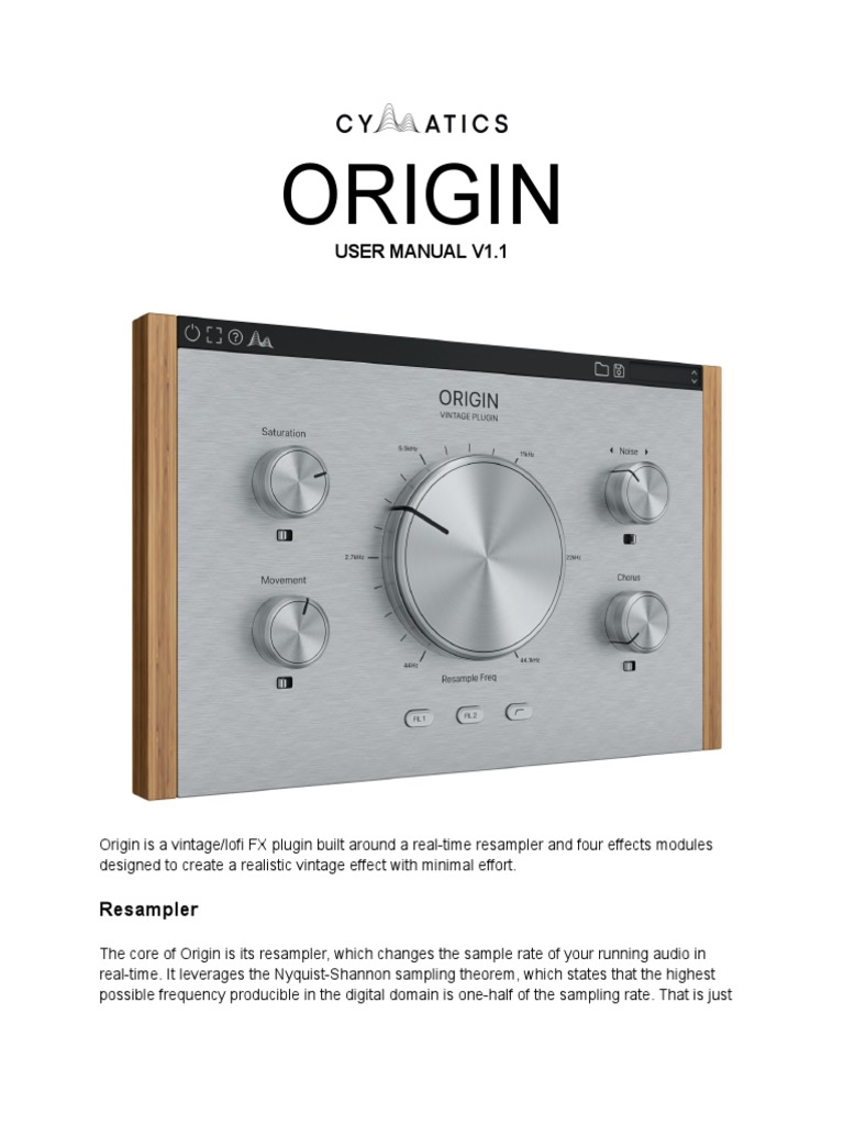 Cymatics origin manual download free pdf sampling signal