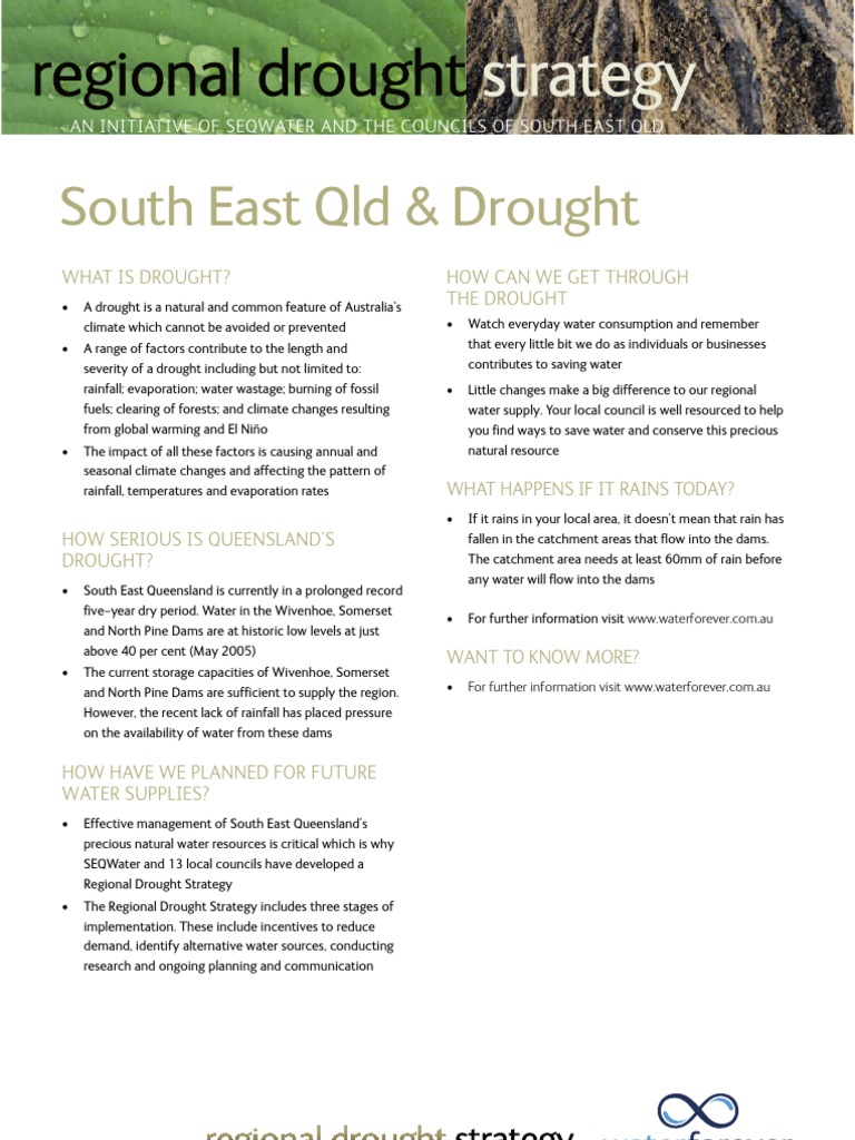 South East QLD Drought Management Guide | PDF | Drought | Rain