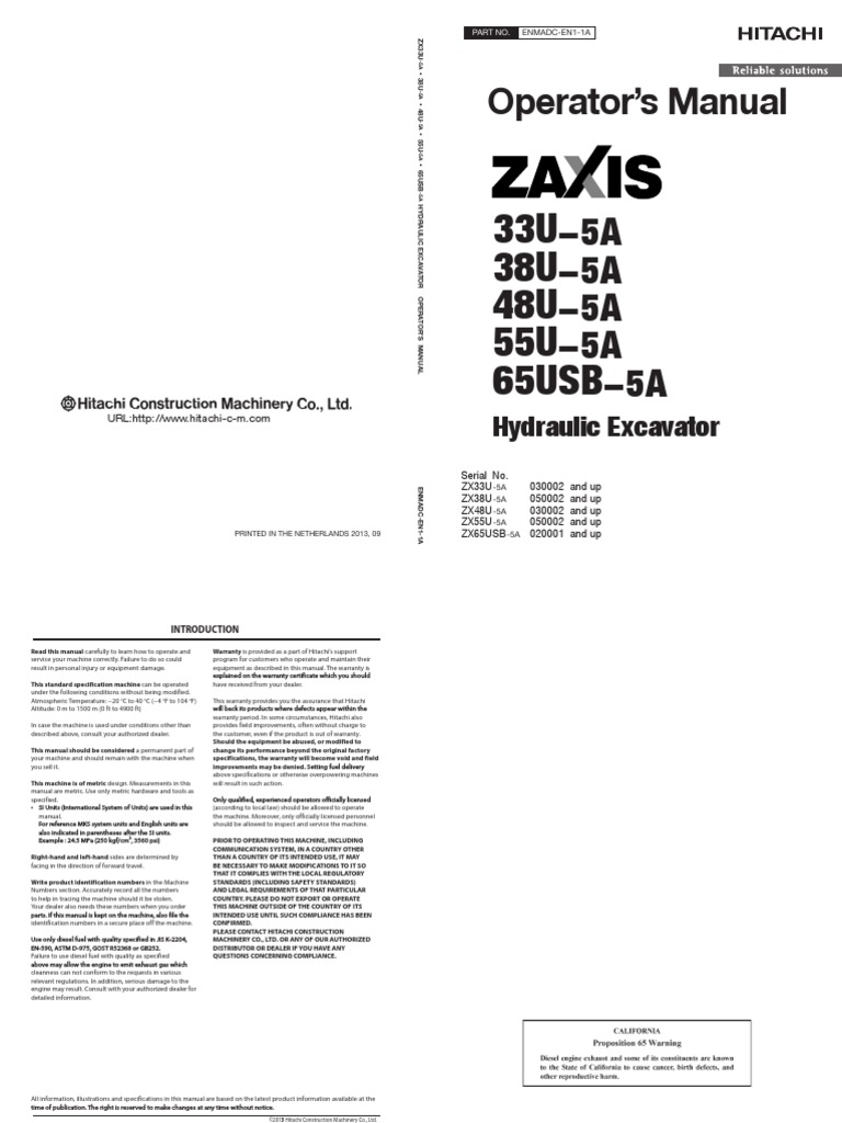 ZX38U-5A 操作手冊 | PDF | Safety | Truck