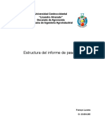 Estructura Del Informe de Pasantia