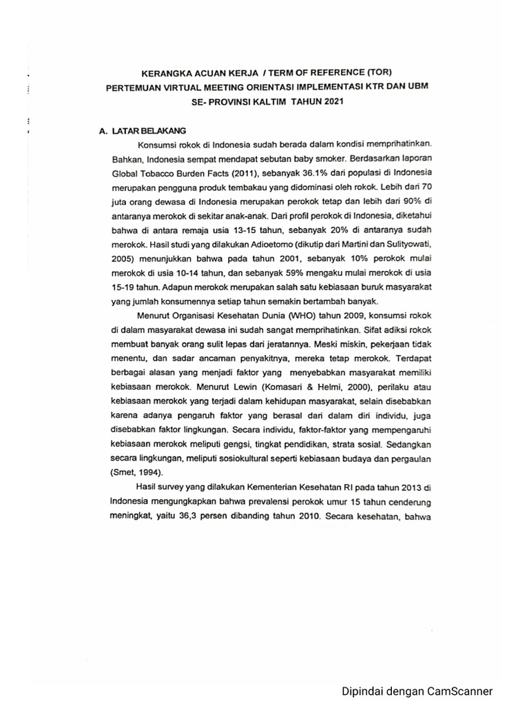 TOR Implementasi KTR UBM | PDF