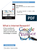 Contextualized Online Search and Research Skills