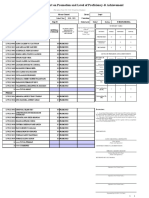 School Form 5 (SF 5) Report On Promotion and Level of Proficiency & Achievement